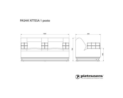 Диван PASHA' 2 SEATS WAITING VERSION