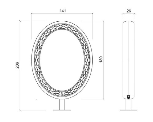 Зеркало парикмахерское VENUS LED